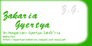 zakaria gyertya business card